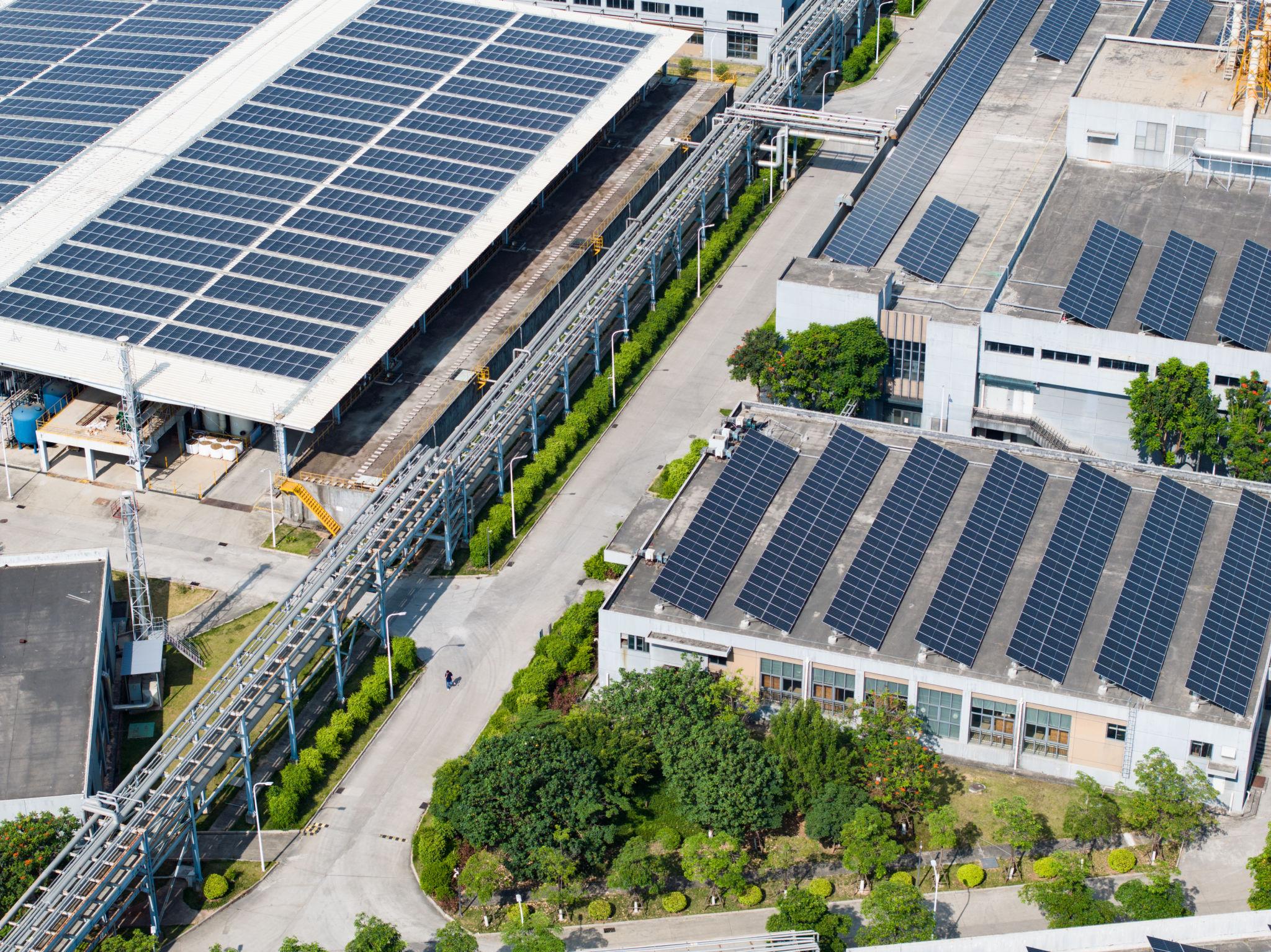 Commercial on-grid solar system